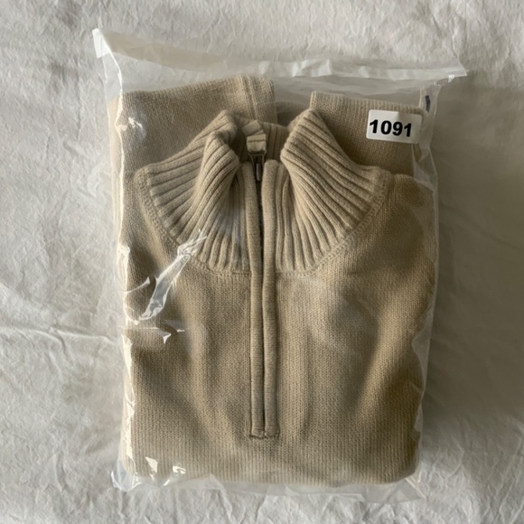 Eddie Bauer Quarter-Zip Pullover Sweater, 100% Cotton - Picture 6 of 6